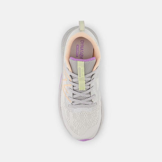 DynaSoft Nitrel Lace Trail Shoe - Grey Matter with Guava Ice and Purple Fade