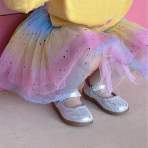 Jane II Kid's Mary Jane Dress Shoe - Silver Metallic