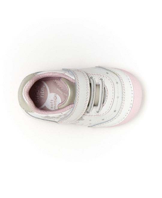 Soft Motion Adalyn Leather Sneaker - White/Pink