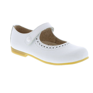 Emma Kid's Mary Jane Shoe - White Leather