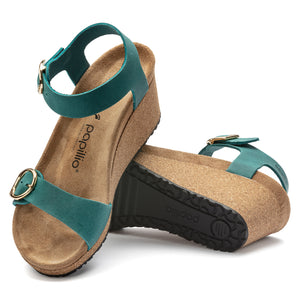 Papillio Soley Women's Leather Sandal - Lake Green