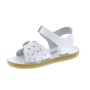 Ariel Casual Kid's Sandal - White Leather