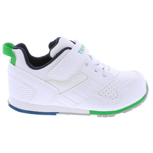 Racer Kid's Athletic Sneaker - White/Green
