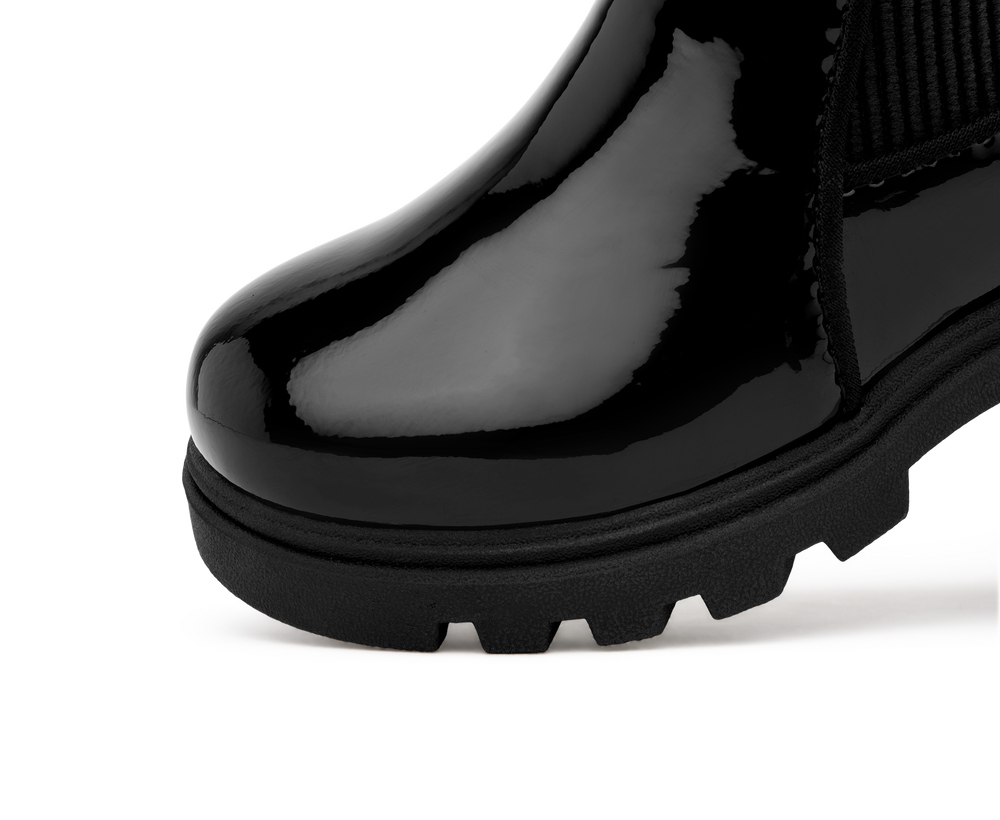 Kensington Treklite Kid's Chelsea Boot - Black Gloss