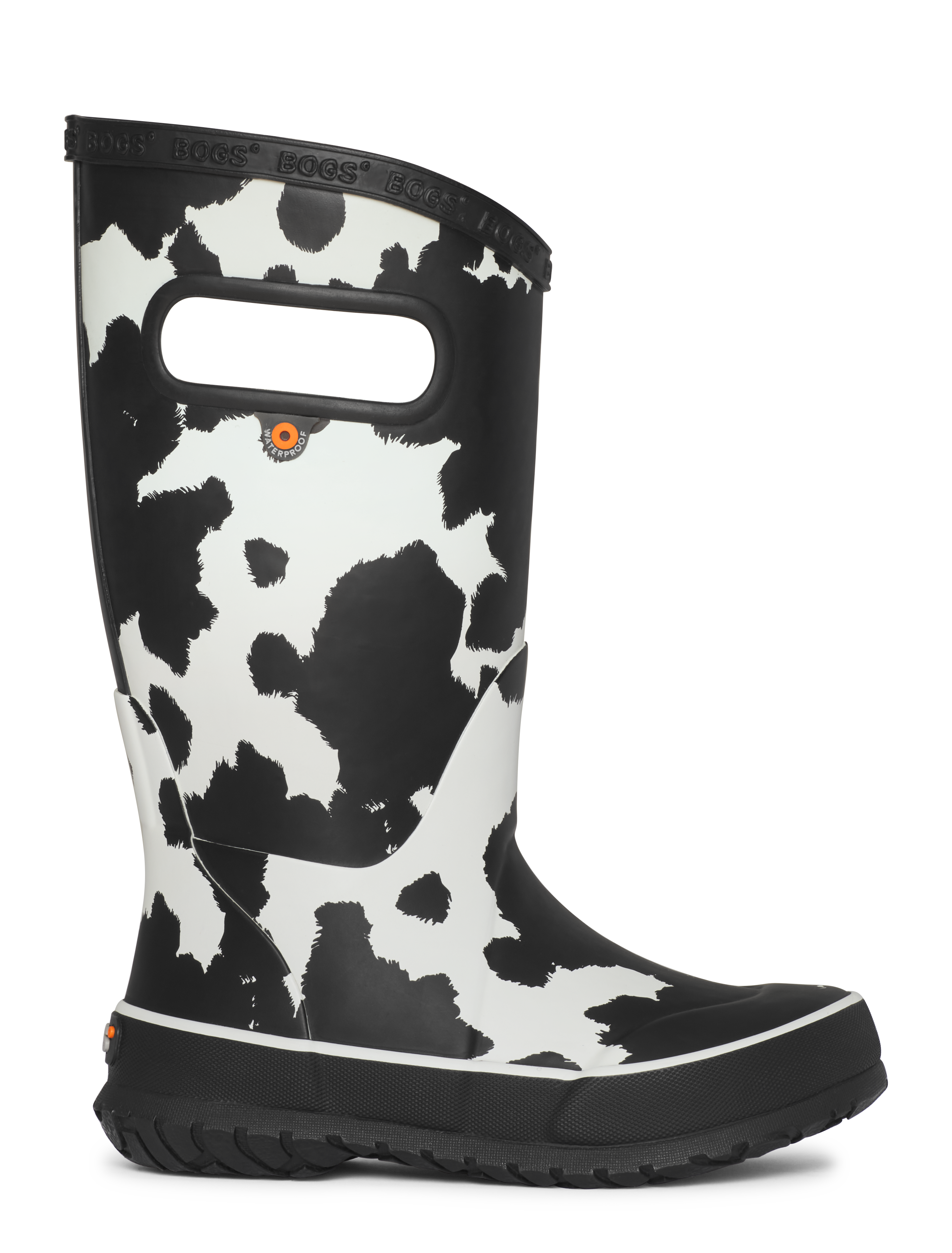 Rain Boot Cow Print  - Black & White
