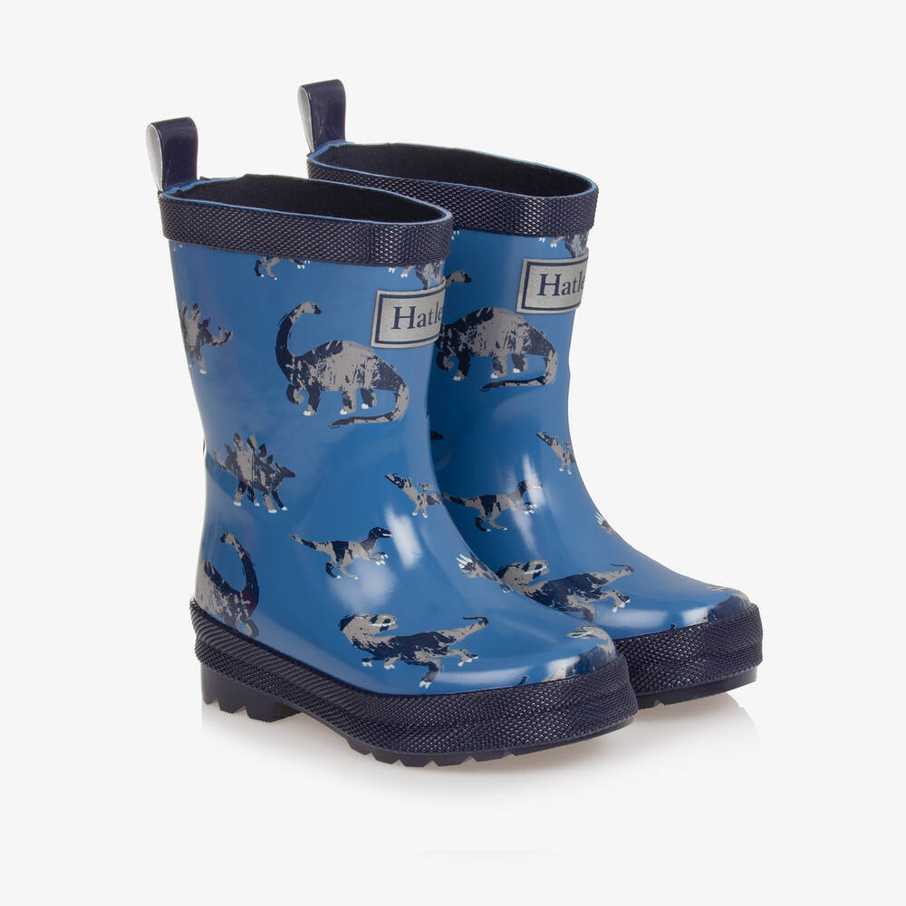 Dinosaur Shiny Rain Boots - Blue