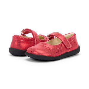 Jane II Kid's Mary Jane Dress Shoe - Red Metallic