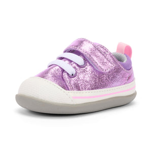 Stevie II (First Walker) Infant Shoe - Purple Glitter