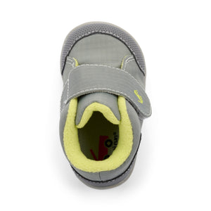 Casey (First Walker) Infant Bootie -  Gray/Lime