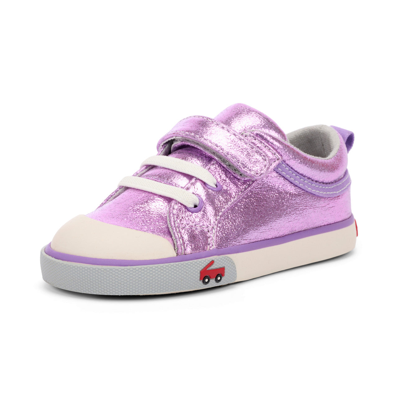 Kristin Kid's Canvas Sneaker - Purple Shimmer