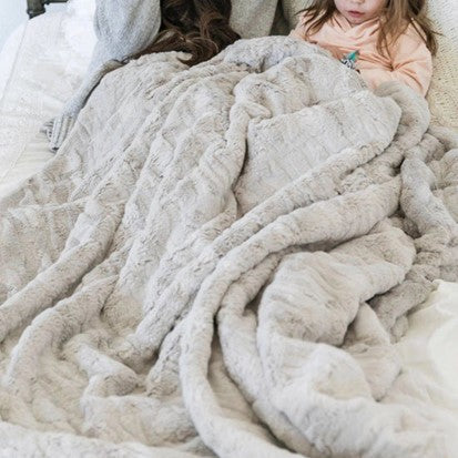 Patterned Faux Fur XL Throw Blankets