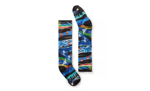Junior Ski Zero Cushion Skication Print Over The Calf Socks - Blue