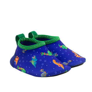 Baby Beach Aqua Shoe - Blue Swimming Dinos