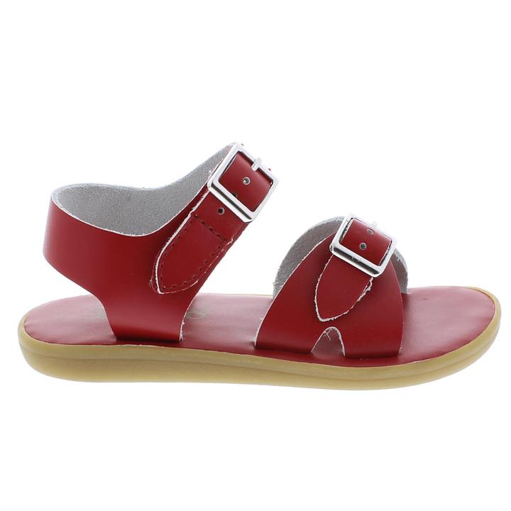 Tide Casual Kid's Sandal - Apple Red Leather
