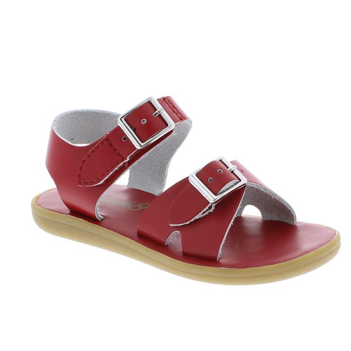 Tide Casual Kid's Sandal - Apple Red Leather