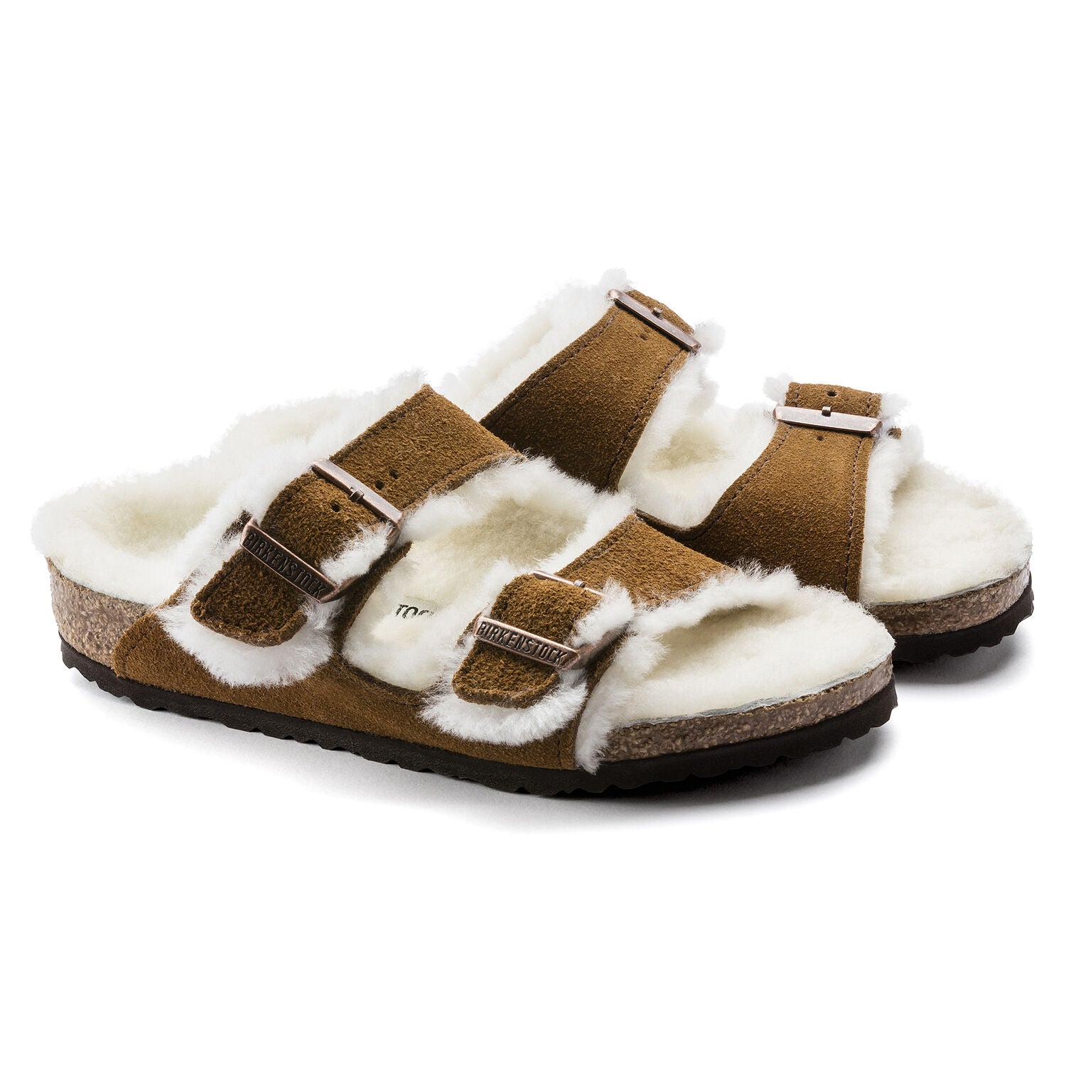 Adult Arizona Shearling Suede Leather Slipper - Mink