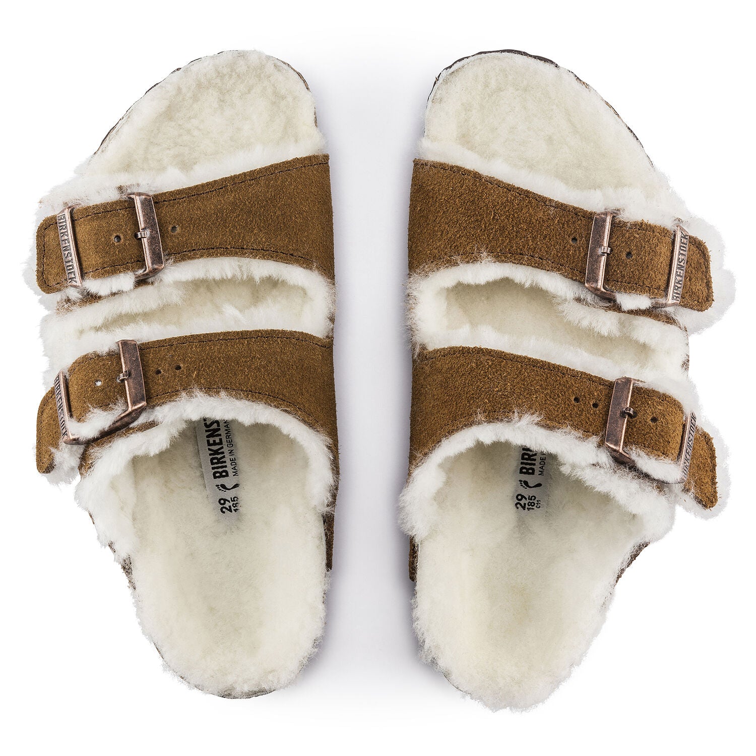 Arizona Shearling Suede Leather Antique White