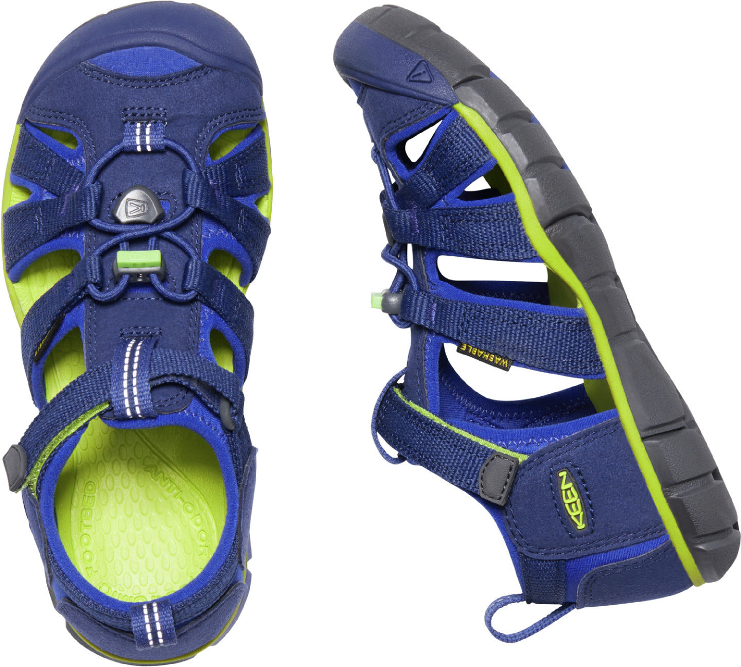 Seacamp II Kids' CNX Active Sandal - Blue Depths/Chartreuse