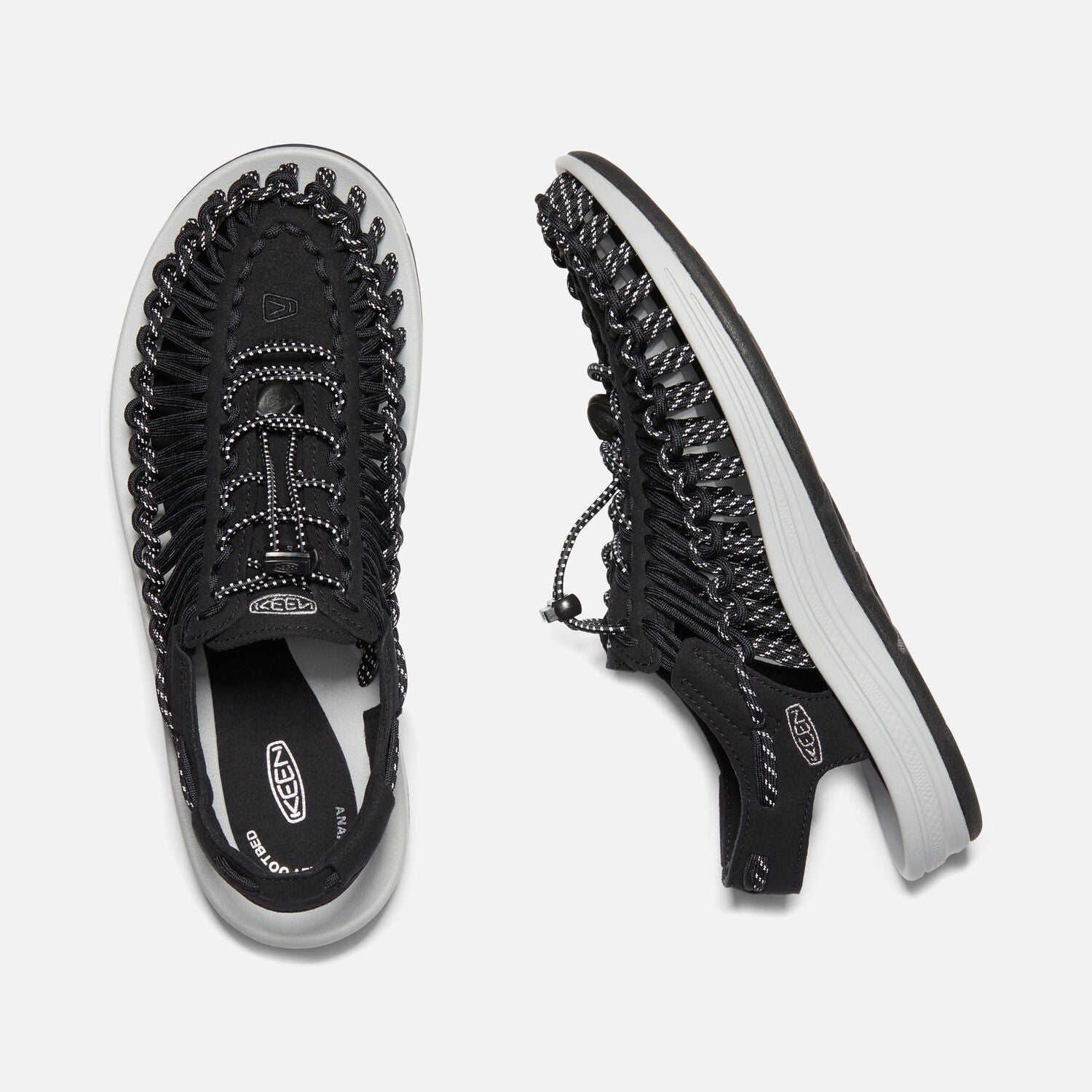 UNEEK Men's Two-Cord Water Sandal - Black/Silver