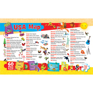 USA Wood Map - 44 piece Puzzle