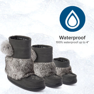 Waterproof Kids Snowy Owlet - Charcoal