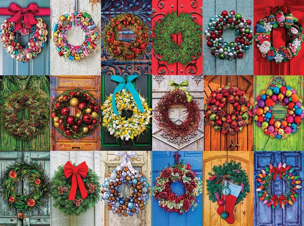 ⭐HOLIDAY⭐ Holiday Wreaths Jigsaw Puzzle - 550 Piece