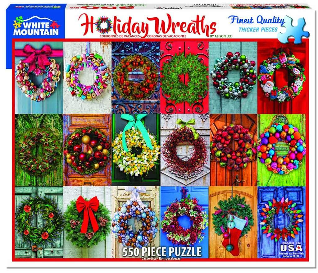 ⭐HOLIDAY⭐ Holiday Wreaths Jigsaw Puzzle - 550 Piece