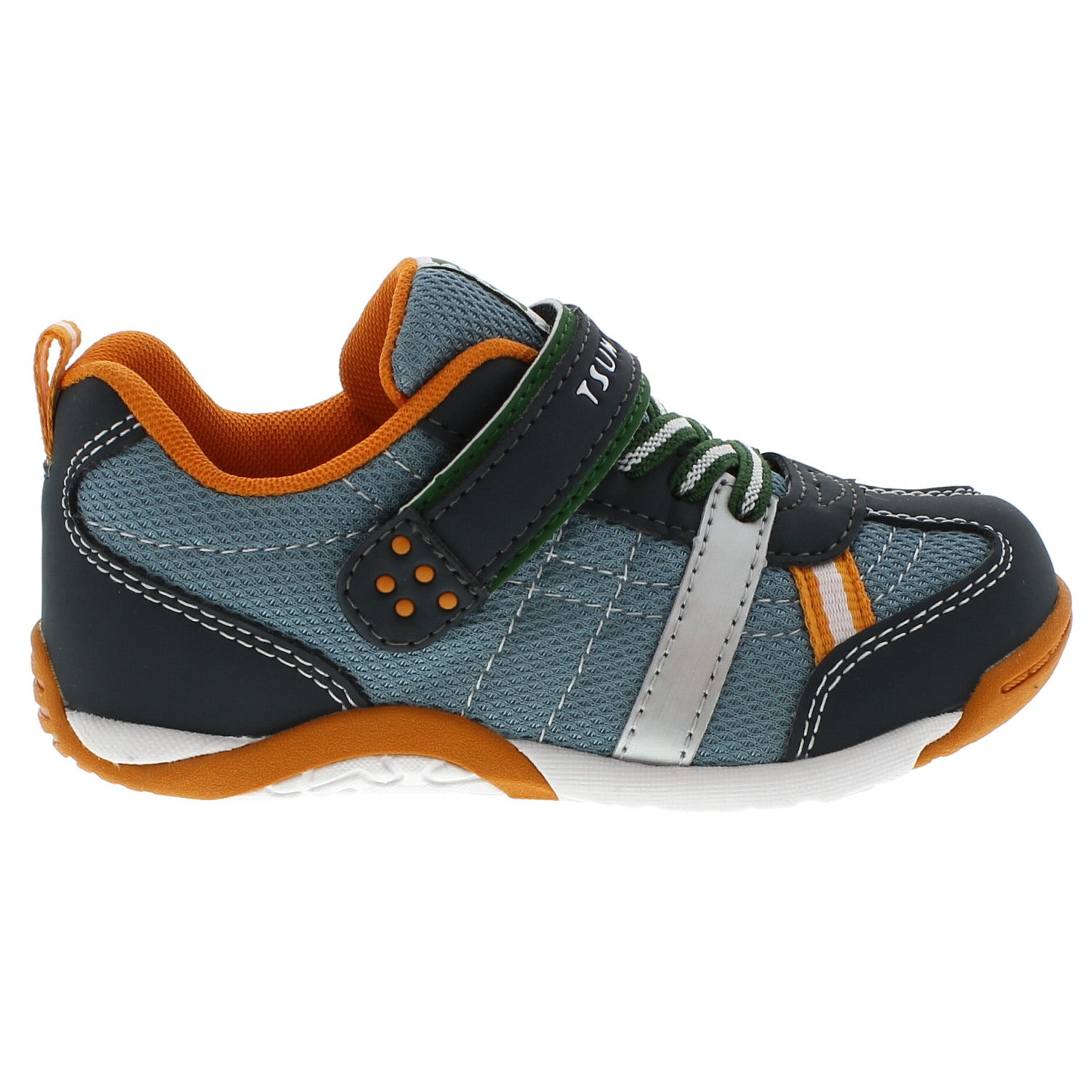 Kaz Kid's Athletic Sneaker - Charcoal/Sea