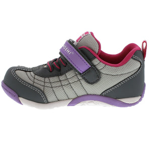 Kaz Kid's Athletic Sneaker - Gray/Purple