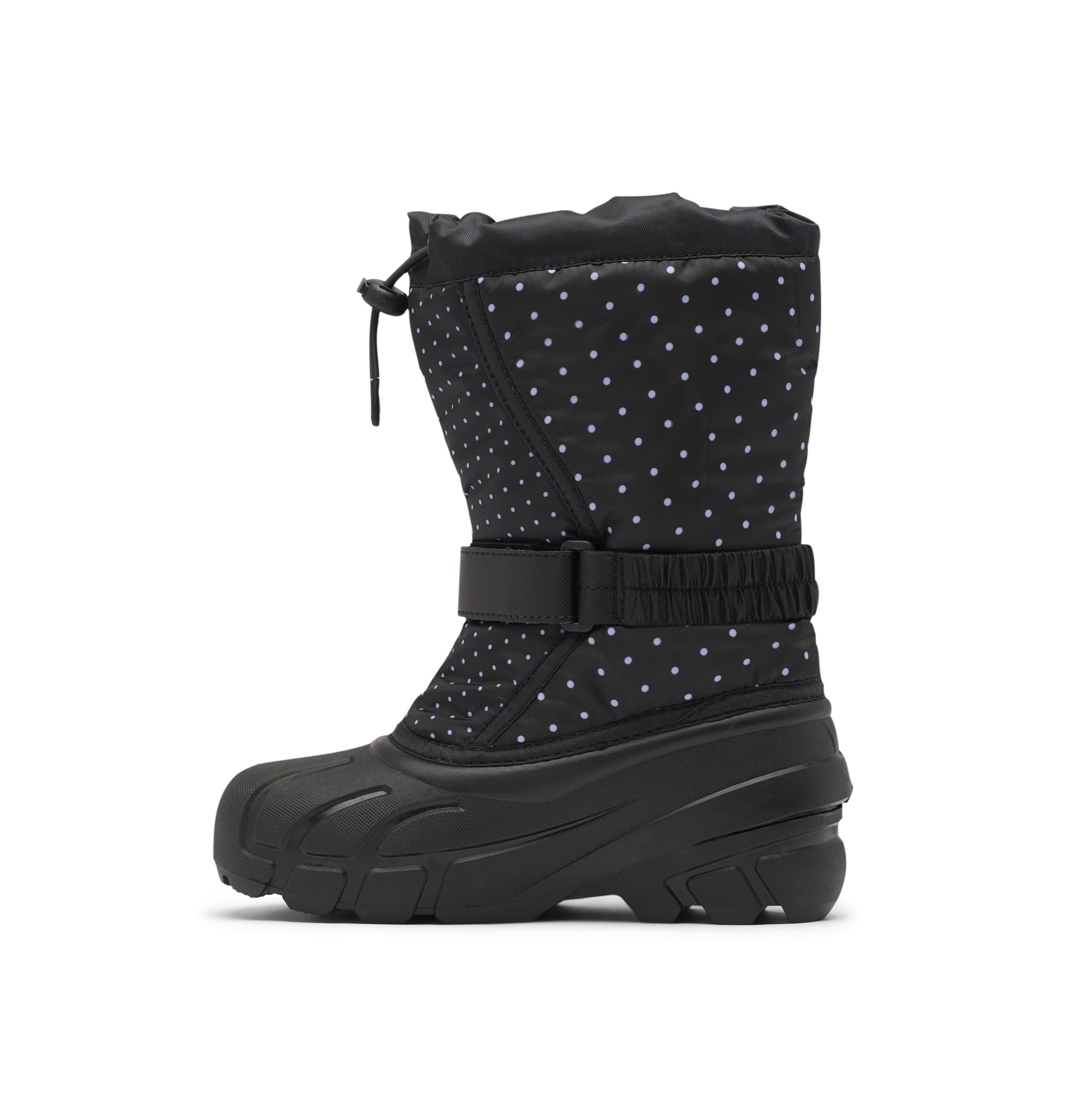 Flurry Printed Kid's Insulated Snow Boot - Black/Dots