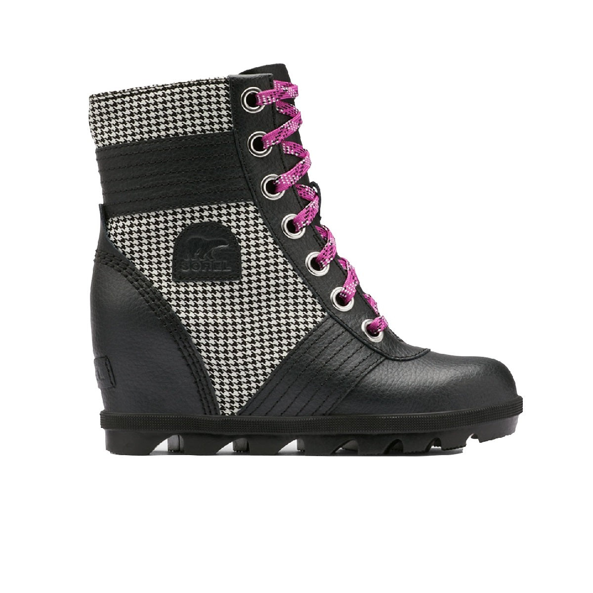 Lexie Youth Wedge Boot - Black/Bright Lavender