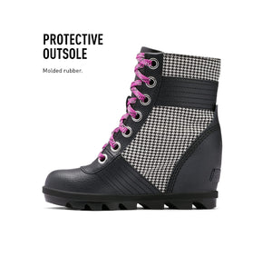 Lexie Youth Wedge Boot - Black/Bright Lavender