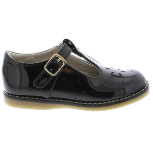 Sherry Kid's T-strap Dress Shoe - Black Patent Leather