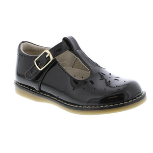 Sherry Kid's T-strap Dress Shoe - Black Patent Leather