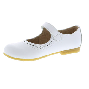 Emma Mary Jane Shoe - White Leather