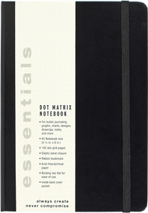 Essentials Dot Matrix Notebook, Black