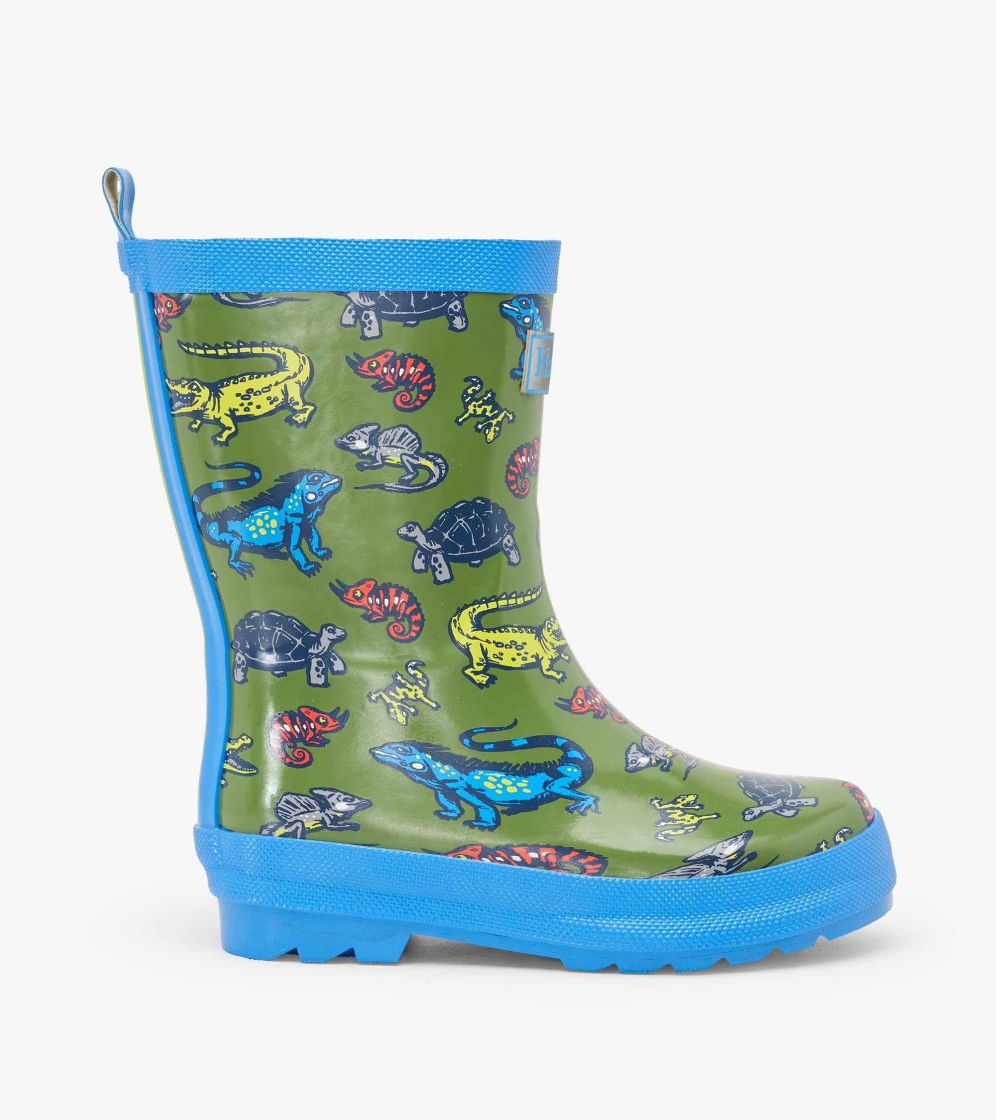 Aquatic Reptiles Shiny Rain Boots