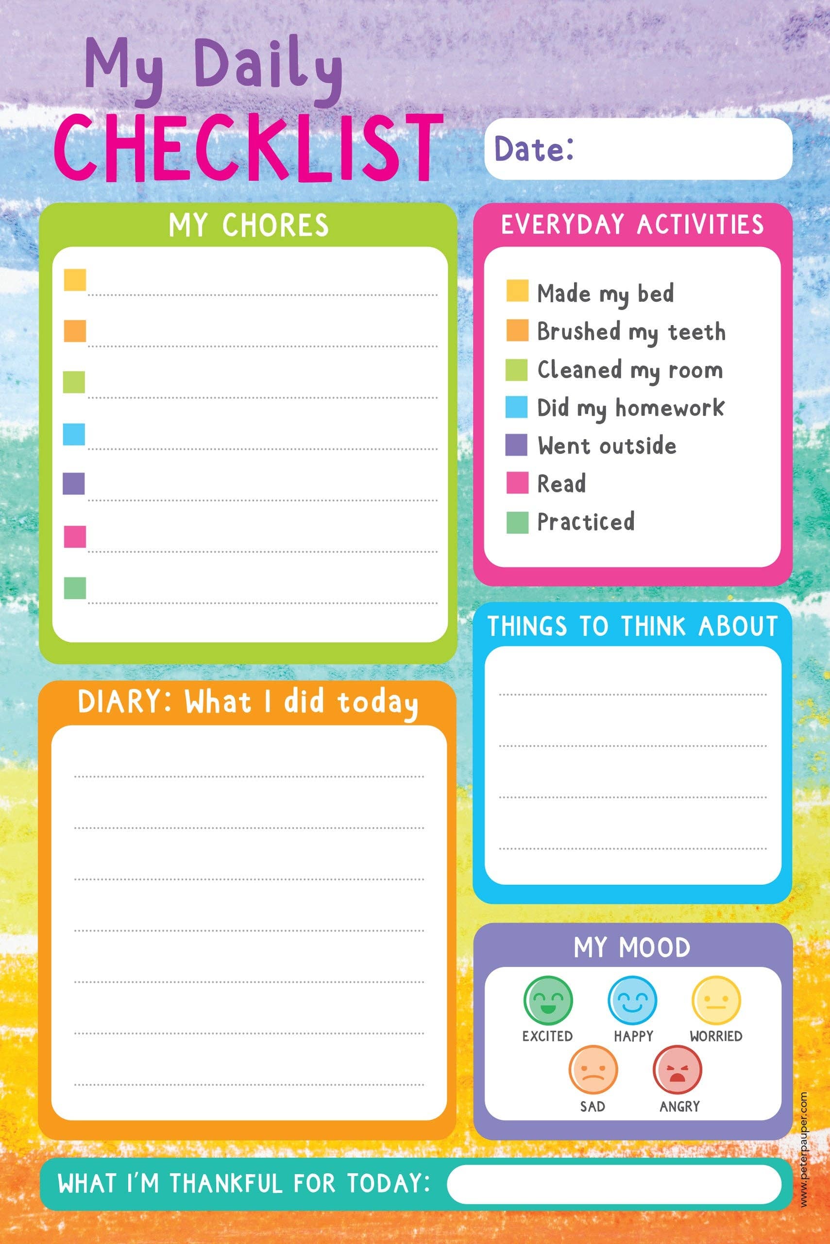 Kids' Daily Planner Note Pad