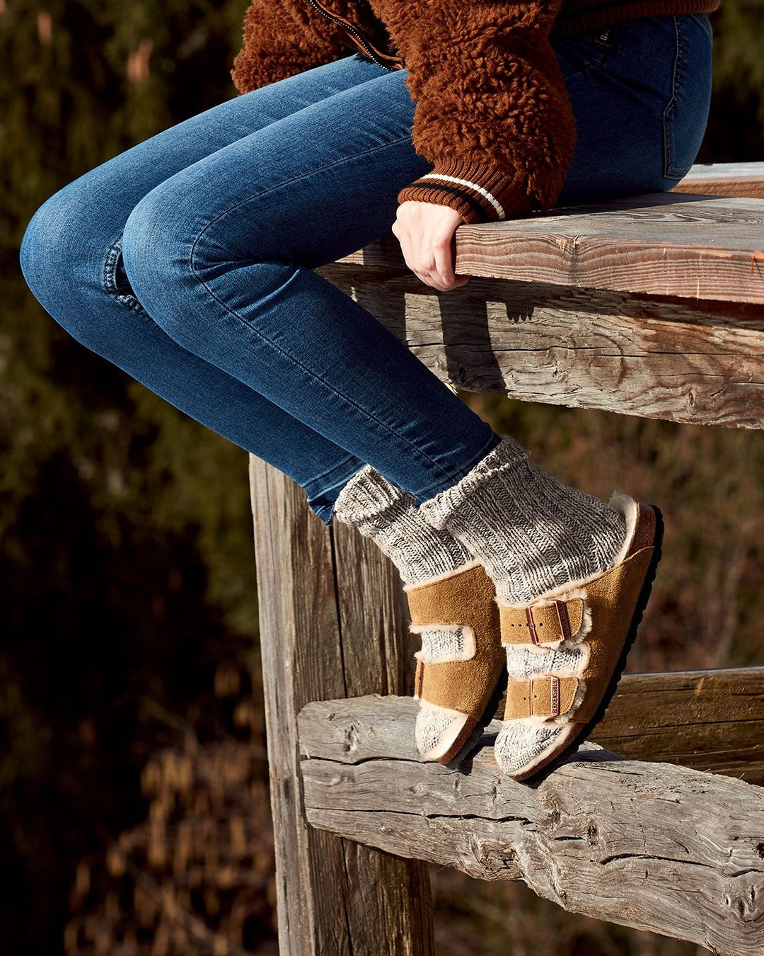 Adult Arizona Shearling Suede Leather Slipper - Mink – Tonka Shoe