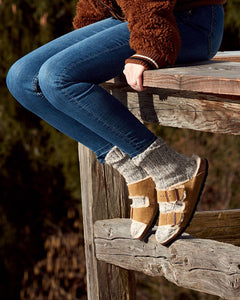 Birkenstock Arizona Shearling Suede Leather Sandals - Mink