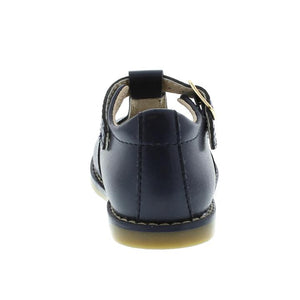 Harper Baby T-strap Dress Shoe - Navy Leather