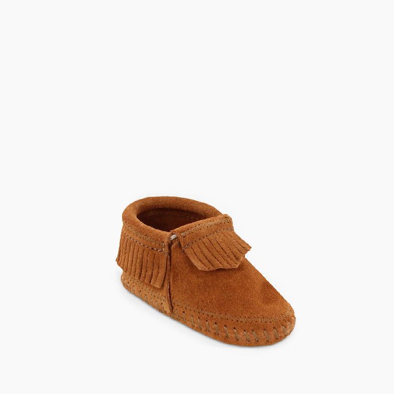 NORTY Toddler Boys Girls Unisex Suede Leather Moccasin Slippers Chestnut  Brown - Walmart.com