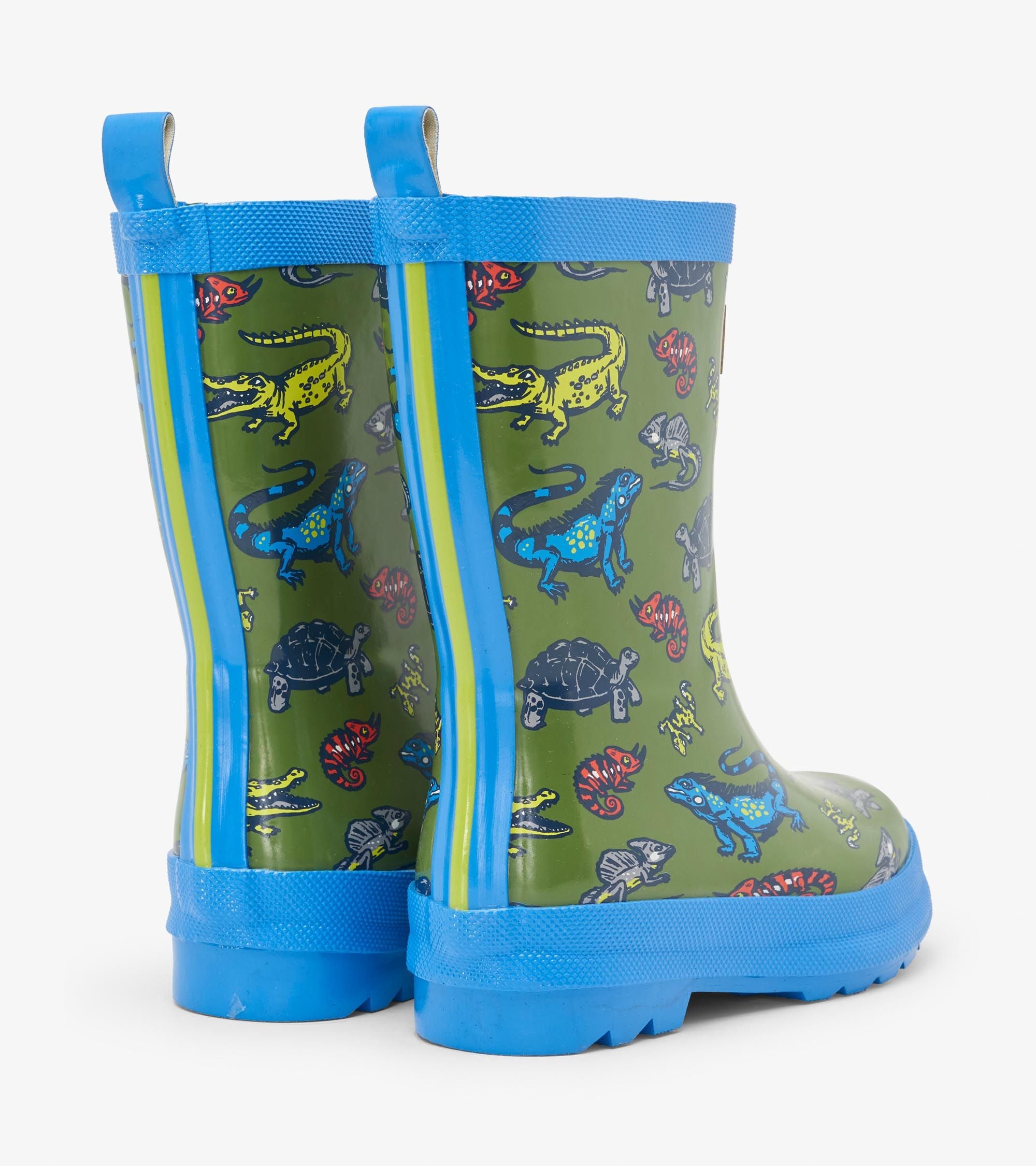 Aquatic Reptiles Shiny Rain Boots