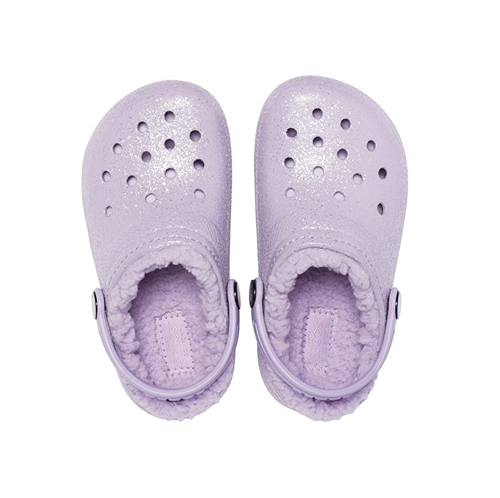Classic Kids’ Lined Clogs - Lavender Glitter