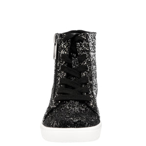 Desta Hi-Top Sneaker - Black Glitter