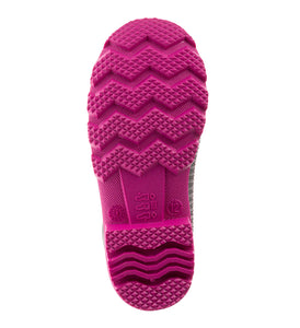 Stomp Rain Boot - Charcoal/Pink