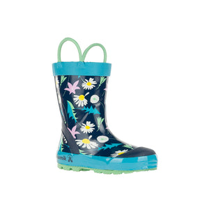 May Flower Rain Boot - Navy/Multi