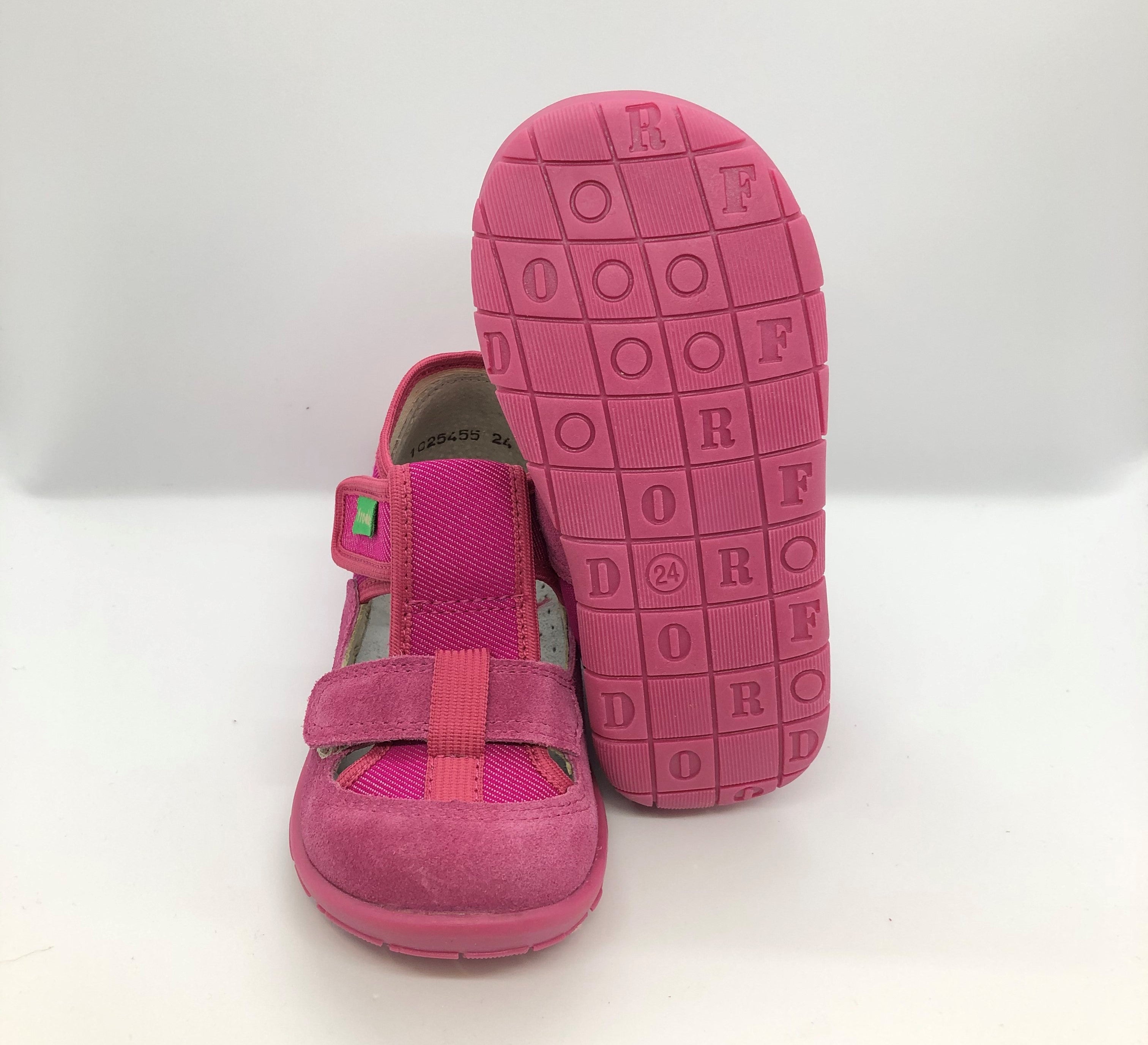 Canvas Slipper Sandal - Fuchsia Pink