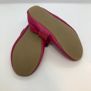 Leather Slipper Ballet Flat - Fuxia Pink