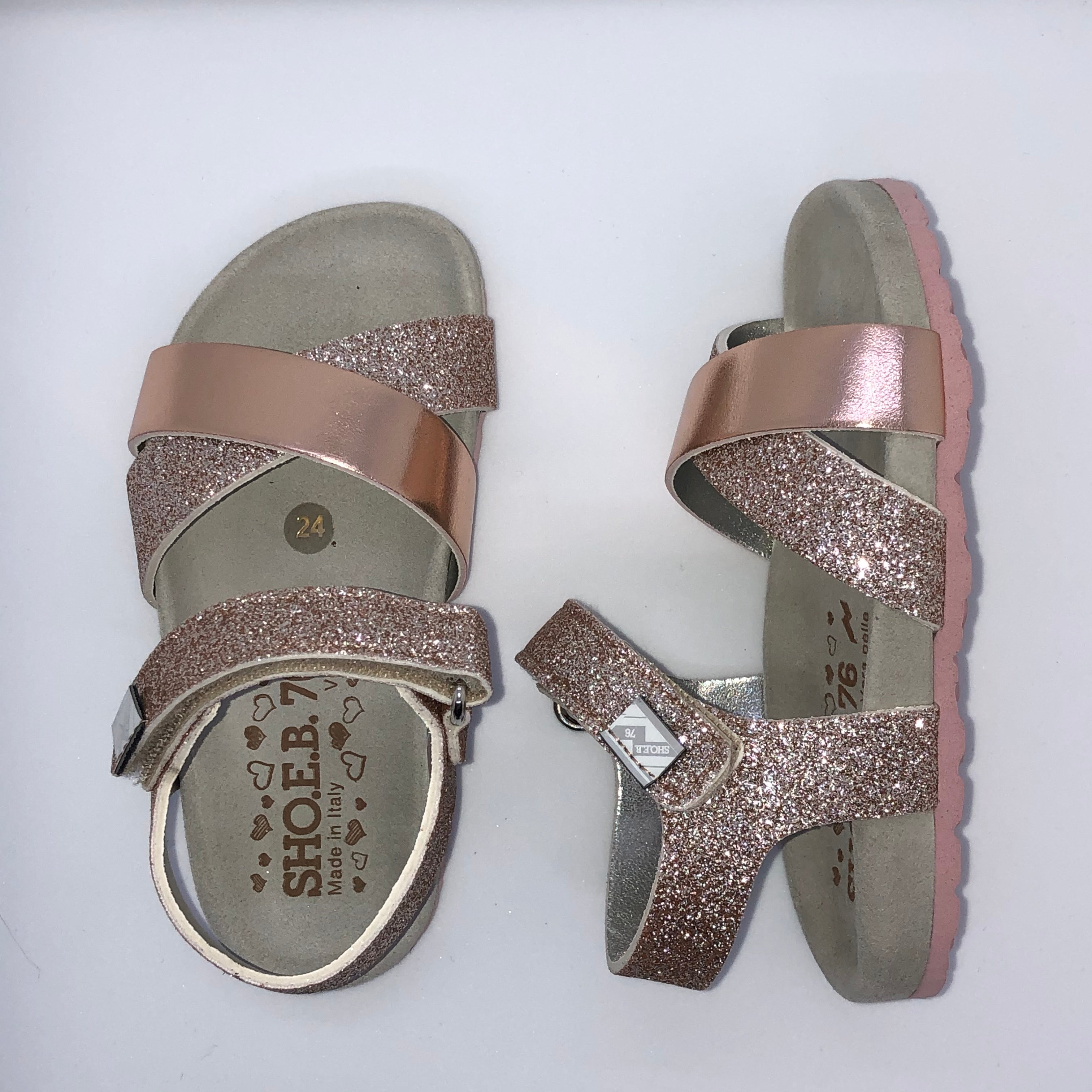 Shoeb76 - Glitter Sandal Rose Gold
